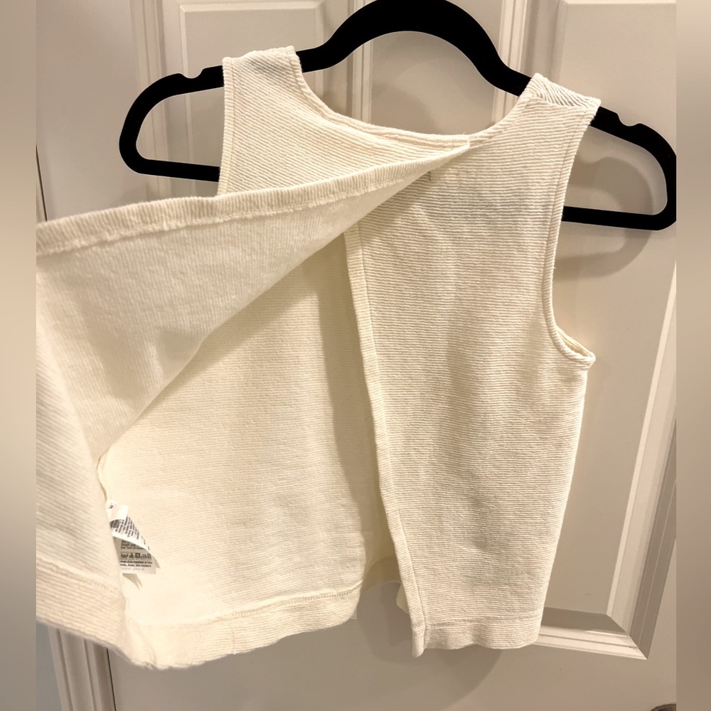 Madewell Texture & Thread Split-Back Shell Top. Size XS. - Picture 9 of 11
